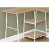 NicBex Home Office Desks 42" L Shaped Desk Morden Desks with Storage Shelves Study Writing Table Computer Desk Office Desk for Home, Office - 2 of 4