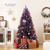 Tangkula 6 FT Pre-Lit Tinsel Christmas Tree Artificial Xmas Tree w/ Lush Branch Tips - 4 of 4