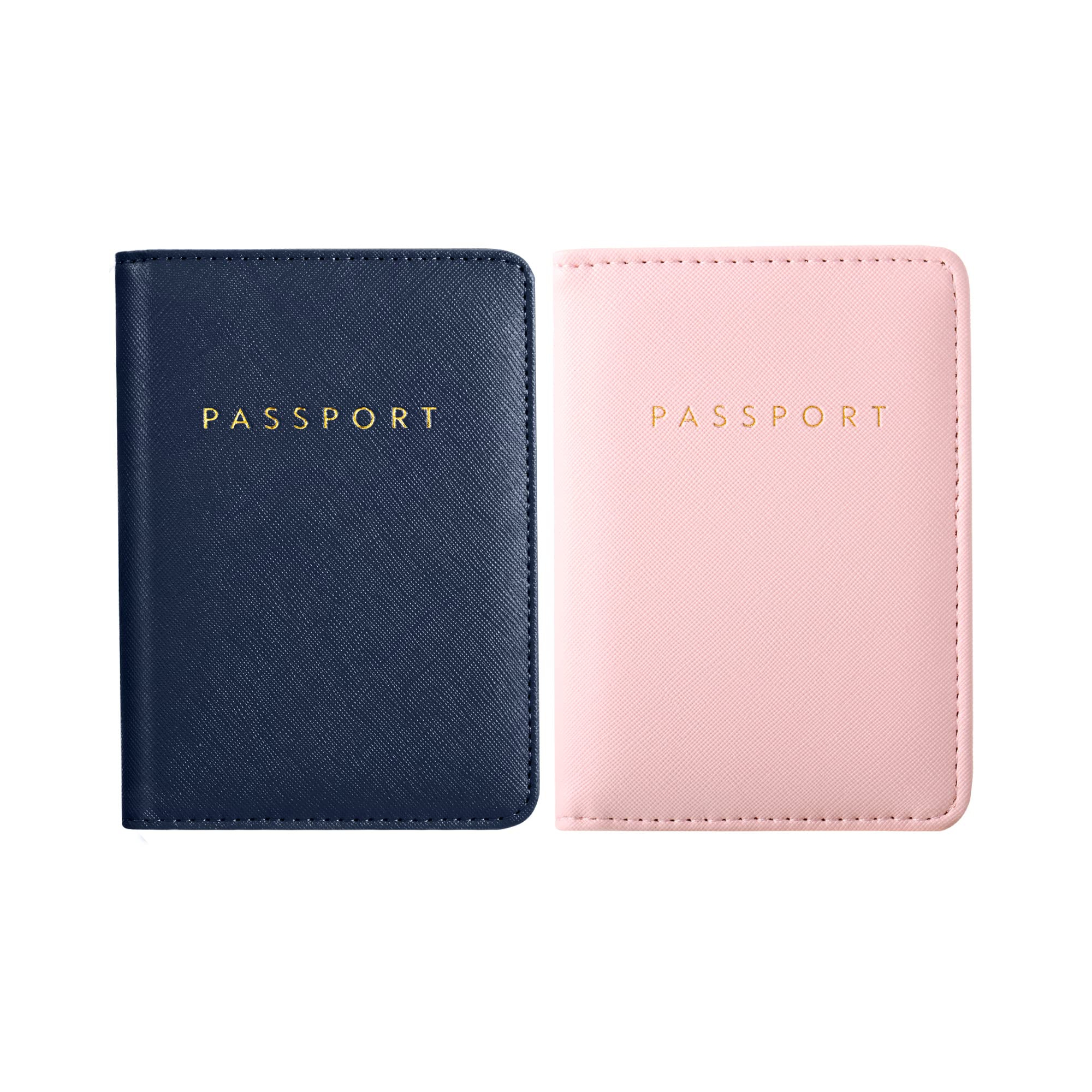 Narwey 2 Pieces Bridal Passport Covers Holder Travel Wallet Passport