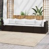 vidaXL Stylish Brown PE Rattan Outdoor Patio Lounge Set - Weather-Resistant, Easy to Assemble, Flexible Garden Furniture with Comfortable Cushions - 2 of 4