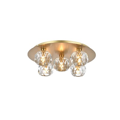 Elegant Lighting Graham 5 Light Ceiling Lamp in Gold