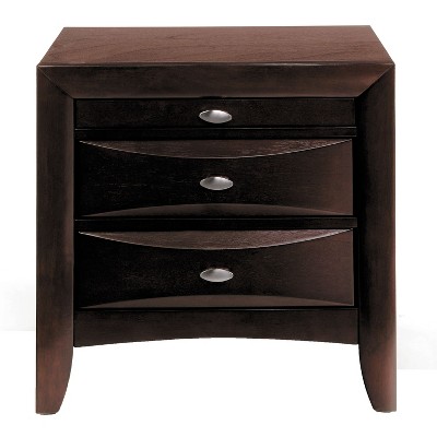 NicBex 26.5"Wide Nightstand with 2 Drawers Modern Side Table with Pull-Out Top Tray for Bedroom,Living Room