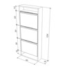 NicBex 3-Tier Shoe Cabinet Modern Freestanding Hidden Narrow Shoe Rack with Wood Frame for Entryway,Hallway - 4 of 4