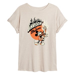 Women's - Disney - Shreddin And Strummin Oversized Graphic T-Shirt - 1 of 4