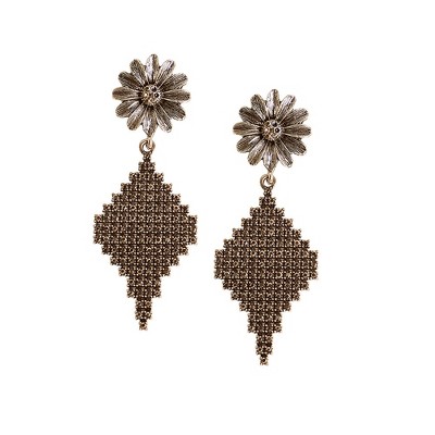 SOHI Women's Antique Silver Party Drop Earrings