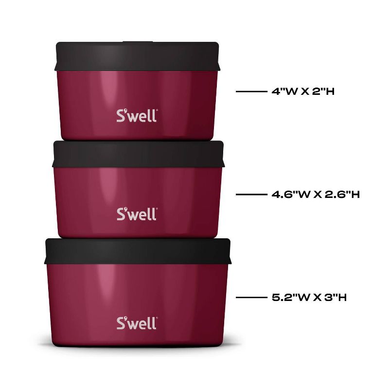 S&#39;well Food Storage Canister Set Wild Cherry, 4 of 6