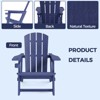 GlasFlength Folding Adirondack Patio Seating Sets, with Cup Holder, Suitable for Indoor, Outdoor Patio, Garden, or Backyard，Blue, 31.4"*29.6"*36.4" - 4 of 4