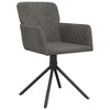 vidaXL Swivel Dining Chairs 2 pcs Dark Gray Velvet - 3 of 4