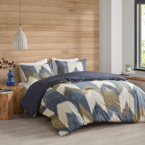 Sapphtopaz 3 Pcs Printed Cotton Bedding Set, Comforter Set Quilt Set Duvet Cover Sets with Matching Shams, Machine Washable - 1 of 4