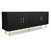 MUUEGM 70" Modern TV Stand with Storage| Television Media Console Table with Fluted Door and Adjustable Shelf - 4 of 4