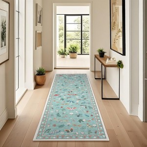 Modern Rug for Living Room Floral Insect Floor Mats - 1 of 4