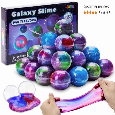 Joyfy Party Favors Galaxy Stretchy Non-Sticky Mess-Free Stress Relief Safe Toys for Girls Boys Classroom Reward Party Supplies Easter Stuffers 24 Pcs
