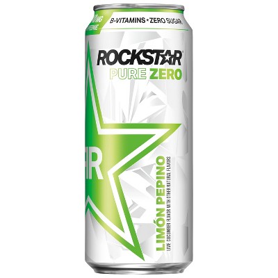 Rockstar Pure Zero Lime Cucumber Energy Drink - 16 fl oz Can