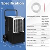 Costway 163 Pints Commercial Dehumidifier with Pump & Drain Hose Heavy Duty Dehumidifier White - image 3 of 4