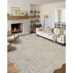 Nasitip Traditional Farmhouse Braided Pattern Area Rug Non-Slip Washable for Living Room，Bedroom，Entryway - 1 of 4