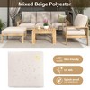 Transitional Style 3-Piece Outdoor Patio L-Shaped Acacia Wood Sectional Sofa Set with Coffee Table and Ottoman - 4 of 4