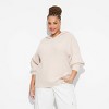 Women's Oversized Ribbed Hoodie Pullover Sweater - Wild Fable™ - 2 of 3