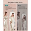 LED Jewelry Cabinet, 360° Swivel Jewelry Organizer, Lockable Mirror Jewelry Cabinet, Full-Length Mirror with Storage Shelves - 3 of 4