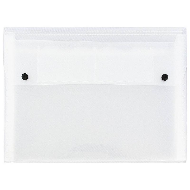 JAM Paper 9" x 13" 6 Pocket Plastic Expanding File Folder with Snap Closure - Letter Size - Clear, 2 of 6