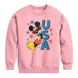 Boys' - Disney - Americana Graphic Long Sleeve Fleece Sweatshirt - 1 of 3