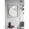 VYNXARIA 32*1*32" Poppy Mirror with Gold Metal Frame Contemporary Design for Bathroom, Entryway Wall Decor - 3 of 4