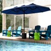 Maggift 15ft Large Patio Umbrella, Twin Umbrella Outdoor Patio, Double-Sided Rectangle Market Umbrella for Pool Lawn Garden, Brown, 181.1" - 4 of 4