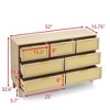 NicBex Rattan Dresser for Bedroom,Natural Style Drawers with Metal pulls,Dressers for Kids Room,Living Room,Entry and Hallway - 3 of 4
