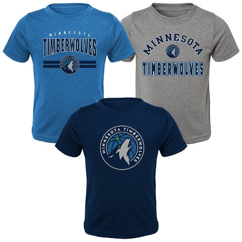 Nba Minnesota Timberwolves Toddler Boys' 3pk T-shirts : Target