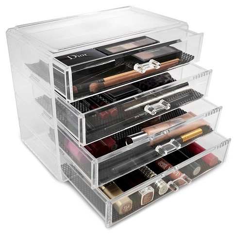 Sorbus Makeup and Jewelry Storage Case Display - 4 Large Drawers - image 1 of 4