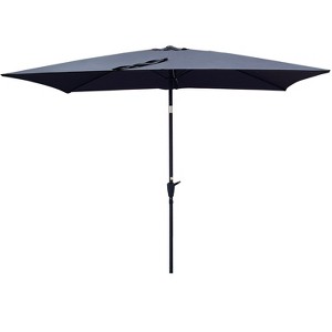 CAVINAS 6x9 FT Cantilever Patio Umbrella, Waterproof and Windproof Design with Crank, Beach Umbrella, without Base - 1 of 4