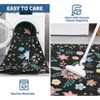 Floral Living Room Rugs, Washable Area Rug for Bedroom, Non-Slip Low Pile Carpet, Foldable Printed Rug for Dinning Room Office - 4 of 4