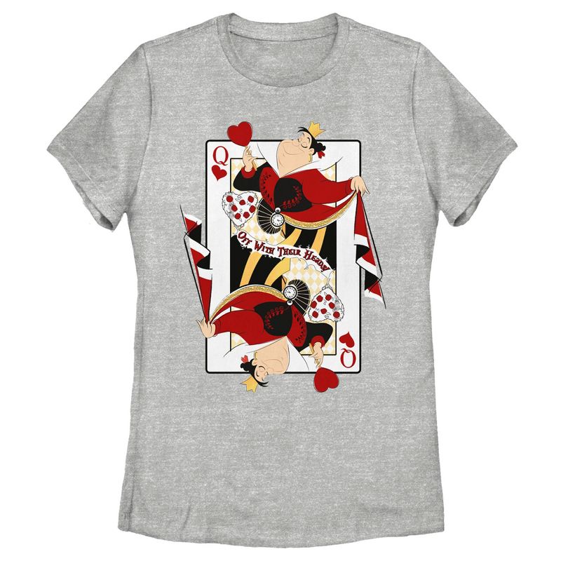 Women's Alice in Wonderland Queen of Hearts Playing Card T-Shirt, 1 of 5
