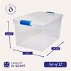 Homz Heavy Duty Modular Clear Plastic Stackable Storage Tote Containers with Latching and Locking Lids, 31 Quart Capacity - image 3 of 4