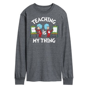 Men's - Dr. Seuss - Teaching Is My Thing Long Sleeve Graphic T-Shirt - 1 of 4