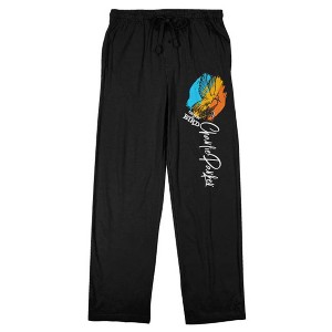 Charlie Parker Blue & Orange Face Men's Black Sleep Pajama Pants - 1 of 4