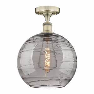 Athens Deco Swirl - 1 Light Semi-Flush Mount In Industrial Style-13.5 Inches Tall and 12 Inches Wide - 1 of 1