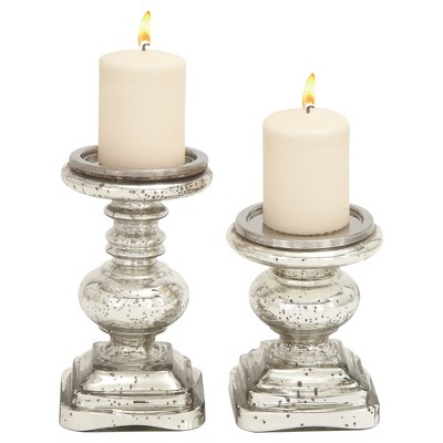 Set Of 3 White Wooden Candle Holders - Olivia & May : Target