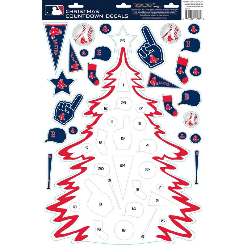 MLB Boston Red Sox Christmas Countdown Decals, 1 of 4