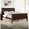Okak 80" King Sleigh Bed Solid Wood Youth Bed Frame with Headboard/Footboard, Low Profile Safe Design for Kids Room, Cherry - 4 of 4