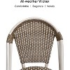 PURPLE LEAF Bistro Chair Set of 2 Hand-Woven Wicker Chairs for Outdoor Patio Porch Garden Indoor, Dining Chairs - 3 of 4