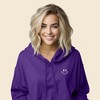 Dalix Smile Face Embroidered Fleece Cropped Hoodie Cold Fall Winter Women - 4 of 4
