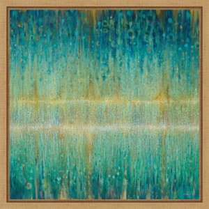 Amanti Art Rain Abstract I by Danhui Nai Framed Canvas Wall Art - 1 of 4
