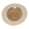 CTM Straw 2 Inch Brim Boater Hat with Navy Band and Elastic Sweatband - 4 of 4