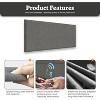 MaseiKar Wall Mounted Headboard, Peel and Stick Headboard Panels in Dark Grey, Reusable and Removable Padded Wall Panels for Bedroom & Living Room - 2 of 4