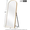 31 in W x 71 in H Black Frame Arch Aluminum Alloy Full Length Mirror Freestanding Mirror - 4 of 4