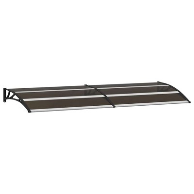vidaXL Door Canopy Black 94.5"x29.5" PC