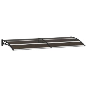 vidaXL Door Canopy Black 94.5"x29.5" PC - 1 of 4
