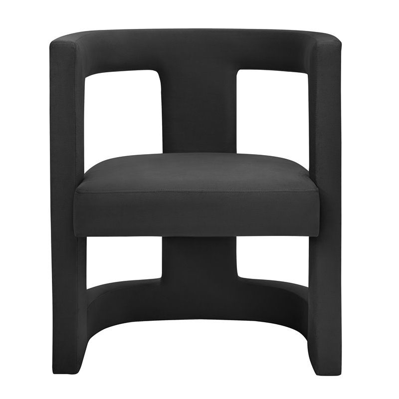 Ada Black Velvet Accent Chair, 2 of 6