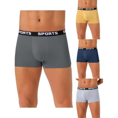 INSPIRE CHIC Men's 4 Pack Lightweight Short Leg Stretch Boxer Briefs