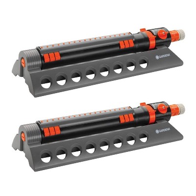 Gardena Comfort AquaZoom Oscillating Sprinkler with Adjustable Controls (2 Pack)